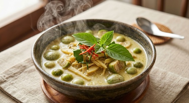 Curry Verde Tailandés: Una explosión saludable para afrontar la rutina - Restaurante Tailandés Thai Mongkut