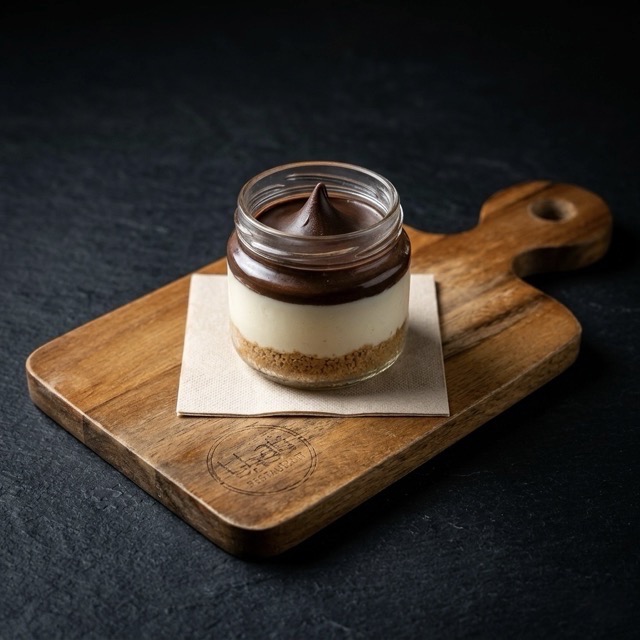 Tarta de Queso con Crema de Chocolate en restaurante tailandés Ruzafa