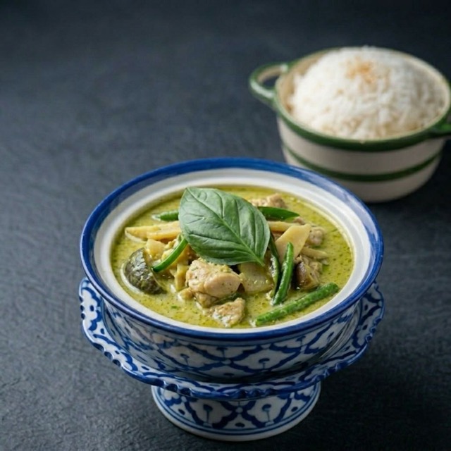 Curry Verde en restaurante tailandés Chamberí