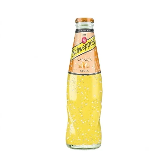 Schweppes naranja en restaurante tailandés Chamberí